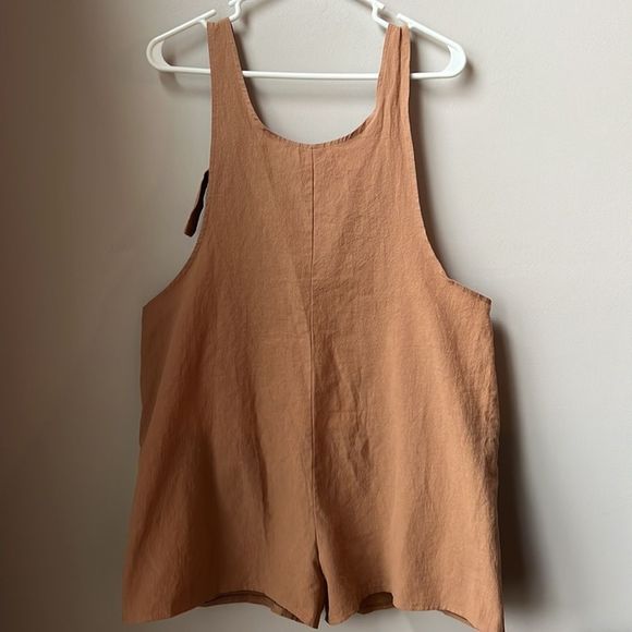 Brown, Dark Khaki One Piece Romper - Picture 6 of 6